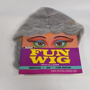 TOPSTONE Parrucca Divertente Vintage Halloween Grigio Costume Capelli anni 60 - Foto 1 di 2