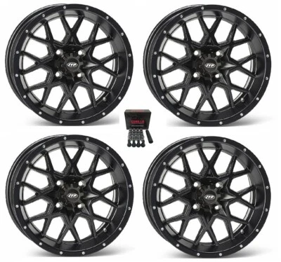 ITP Hurricane UTV Wheels/Rims Matte Black 15" Polaris RZR 1000 XP (4) Foto 1 de 3