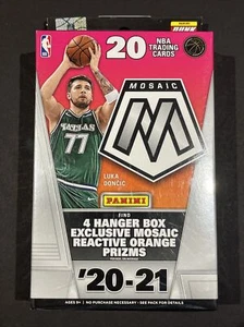 2020-21 Panini Mosaic NBA Basketball Hanger Box 20 Cards New Factory Sealed - Imagen 1 de 3