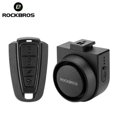 ROCKBROS Bike Bell Alarm Horn w/Remote, USB Rechargeable, Waterproof, Anti-Theft - Image 1 of 4