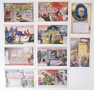 10 X AK Center People's Party Socialists Liebknecht 1918 Series Artist Politics - Picture 1 of 6