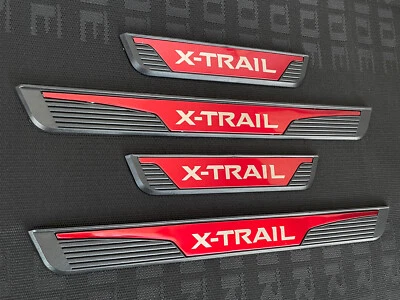 4X Protector de peldaños de panel de cubierta de umbral de puerta de automóvil para accesorios Nissan X-Trail Foto 1 de 4