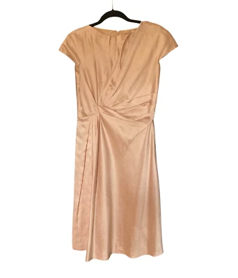 Vestido Max Mara Rosa Seda Midi Hecho en Italia Talla 8 Foto 1 de 4