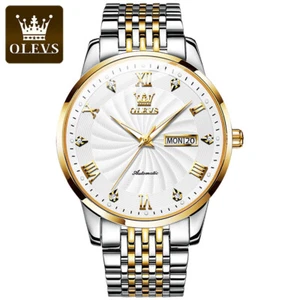 Reloj de pulsera OLEVS mecánico calendario semana impermeable para hombre - Imagen 1 de 22