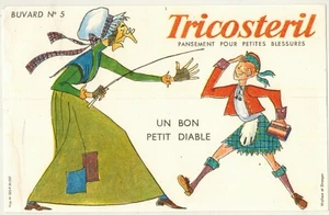 Buvard Publicitaire-Pansement Tricostéril(N°5)-Bon petit Diable - Picture 1 of 1