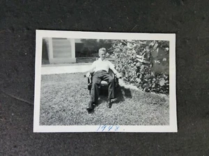 Vintage Press Photo Black & White Man in Chair 1948 3.5"x5"  - Picture 1 of 2