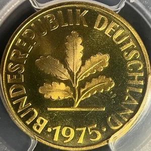GERMANY. 1975, 10 Pfennig, D - PCGS PR68 DCAM - Top Pop 🥇 Munich Proof - Picture 1 of 10