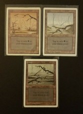 MTG - 3x Swamp Lot - UNLIMITED - Heavy Play - HP - Each Art
