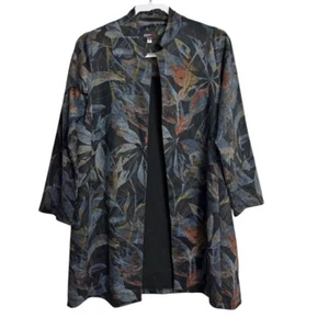Giacca Andria Lieu Collection donna taglia M floreale aperta cappotto auto elasticizzato casual - Foto 1 di 7