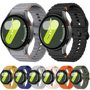 For Samsung Galaxy Watch 7/6/5/4/FE 40mm 44mm 45mm Sport Silicone Bands Strap - Picture 1 of 80