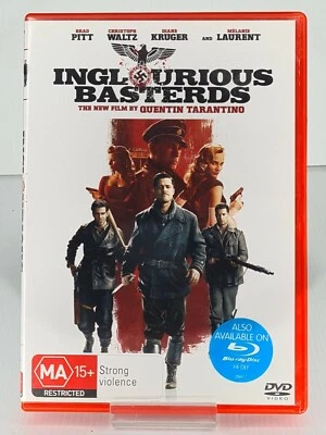 Inglourious Basterds DVD Brad Pitt, Melanie Laurent Nazi War Jewish revenge - Image 1 of 2