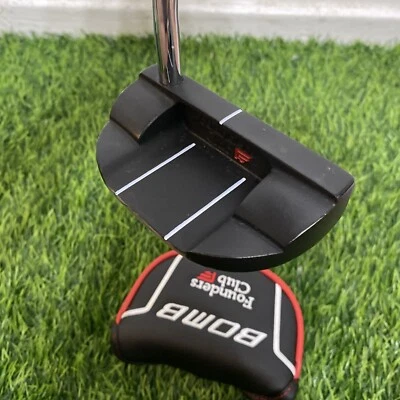 FOUNDERS CLUB Black Bomb Golf Putter W/ Head cover RH Evnroll Grip - Image 1 of 4