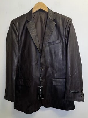 New Andrew Fezza Youth 18R Coated Brown Jacket Double Vented Sport Coat Blazer - Image 1 of 4