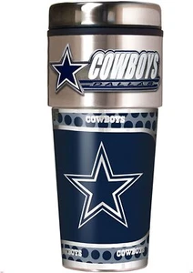 Dallas Cowboys Metallic Reisebecher Edelstahl 16 Unzen - Bild 1 von 2