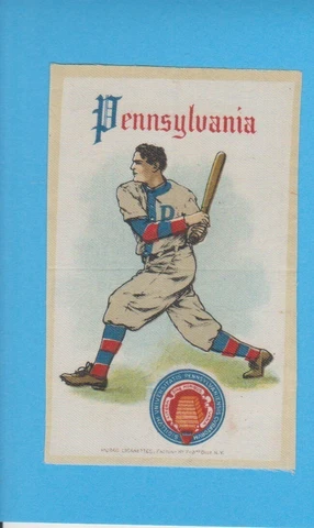c1910s S22 Murad Cigarettes tobacco silk UNIVERSITY of PENNSYLVANIA Baseball Bat Cover