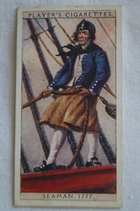 History of Naval Dress Vintage 1930 Pre WWII John Player Card Seaman 1777