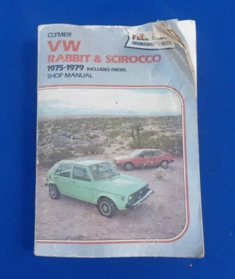Clymer Volkswagen VW Rabbit & Scirocco 1975-1979 Service SHOP Manual Gas Diesel - Image 1 of 4