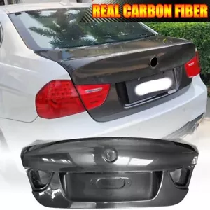 For BMW E90 320i 325i 328i 335i REAL CARBON Rear Bootlid Trunk Lid 2009-12 - Picture 1 of 2