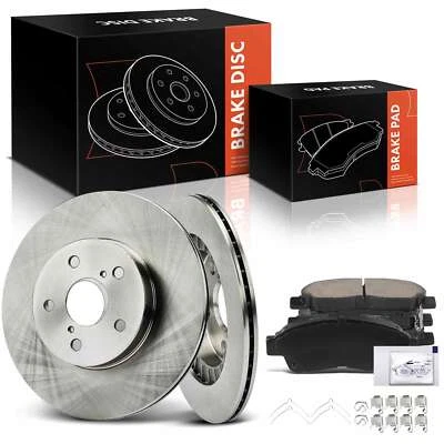 6Pcs Disc Brake Rotors & Ceramic Brake Pad for Toyota RAV4 1996-2000 Front Side - Image 1 of 4