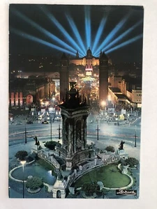 Vintage Barcelona Plaza Espana y Entrada Exposicion Postcard - Bild 1 von 2