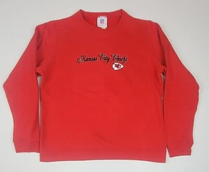 NFL Kansas City ChiefS Sweatshirt Youth Size L.arge. Red Crewneck Made USA - Picture 1 of 6