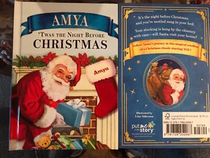 AMYA “Twas The Night Before Christmas Story Book Personalized Name - Picture 1 of 1