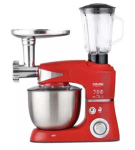 DMS 3 in 1 Küchenmaschine Rot 5 Liter Schüssel 1700W Fleischwolf KMFB-1700R - Bild 1 von 9