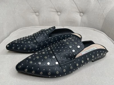 Chinese Laundry Kristin Cavallari Black Charlie Mule Silver Stud Talla 10 Foto 1 de 4
