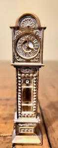 Grandfather Clock, Brass English, Miniature, Vintage, 1954. Rare - Picture 1 of 6