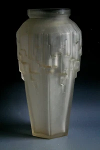 RARE VASE ART DECO ETLING EN VERRE - Bild 1 von 4
