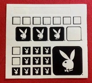 (Y33) PLAYBOY Bunny Sheet 14 STICKERS STICKER Vintage '80 Magazine 12x11 cm - Picture 1 of 2