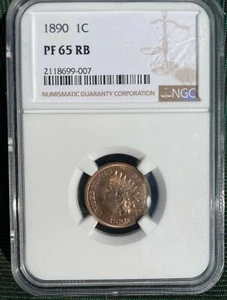 1890 Indian head cent NGC PROOF 65 - Picture 1 of 6