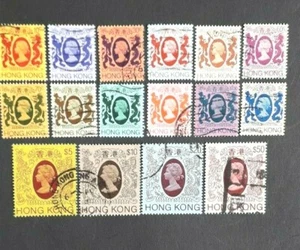 1982- Hong Kong- Serie corrente-Elisabetta II-completa- usata.- - Foto 1 di 2