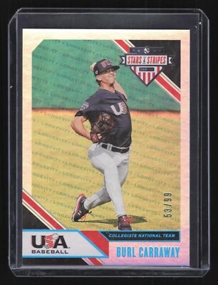 2020 Panini USA Stars & Stripes Burl Carraway /99 - Image 1 of 2