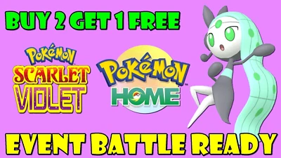 POKÉMON Shiny Meloetta Mystery Gift Event Battle Ready✨ Pokemon Home Shiny Meloetta ✨