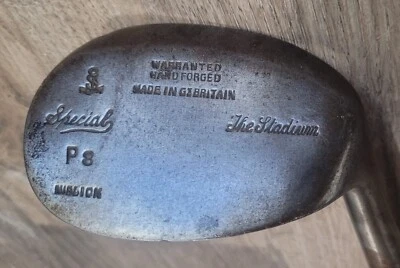 古董老式/复古体育场锚山核桃木杆高尔夫俱乐部大头图书馆 — 第 1/4 张图片