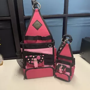 Sac fourre-tout et mini fourre-tout organisateurs de fourre-tout noir et rose - Photo 1 sur 20