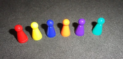 2008 Urban Myth Board Game - 6 Game Tokens -  Replacement Parts Only - Image 1 of 3