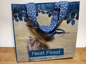 Reusable Upcycled Bag Nuthatch Wild Bird Seed/Farm Grain Grocery Gift Tote - Picture 1 of 3