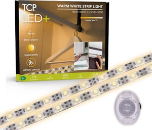 3 x TCP LED+ Warm White Strip Light Motion sensor 1M 170 lumens 3.6 watts 5 v - Picture 1 of 2