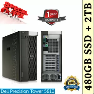 Dell Precision T5810 E5-2620 V4 2.10GHz 8 CORE 32GB DDR4 480GB SSD Quadro K4000 - Picture 1 of 9