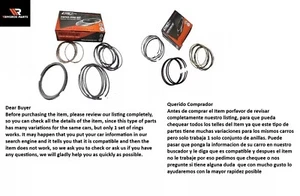 NEW PISTON RINGS SET for TOYOTA YARIS 04-06 PRIUS 01-05 ECHO 00-05 PR2C5091-20 - Picture 1 of 3