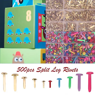 ARTANDCRAFTSLONDON Round Rivets Bifurcated Split Leg Rivet 10mm Long Leather Many Uses 500pcs