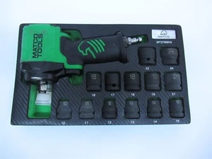 MATCO 1/2" DRIVE STUBBY PNEUMATIC IMPACT WRENCH GREEN W/SOCKETS GP3119357 - Bild 1 von 6