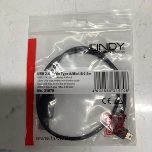 Lindy USB 2.0 cable Type A/Mini-B 0.5m 31970 P-848 - Picture 1 of 5