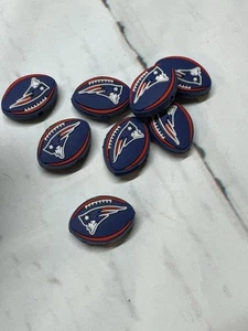 Silicone Focal Bead Football New England Patriots 8 Pcs Lot - Picture 1 of 6