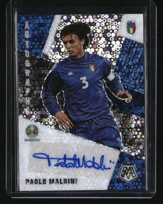 2021 Panini Mosaic UEFA EURO Paolo Maldini Autographs Mosaic Circles - Image 1 of 2
