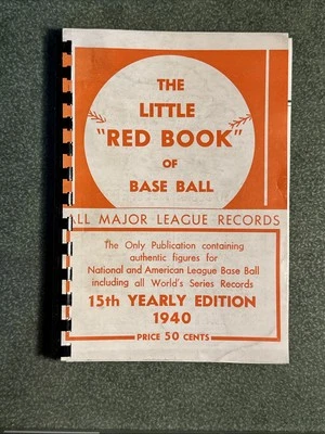 1940 Charlie White Baseball Little Red Book Official Record Book Guide MLB - Image 1 of 4