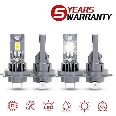 4x H7 LED Headlight High Low Beam Bulbs For Audi Q5 2009-2014 CANBUS 10000K 200w — 第 1/4 张图片