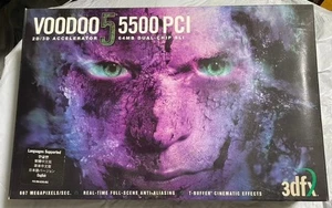 3dfx Voodoo5 5500 PCI 64MB Graphics Card GPU 166MHz Used with Accessories - Picture 1 of 4